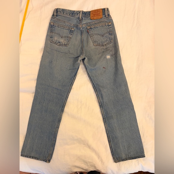 Vintage Levi's Light Blue Straight Leg Jeans tag size 30 x 34 - Picture 2 of 8